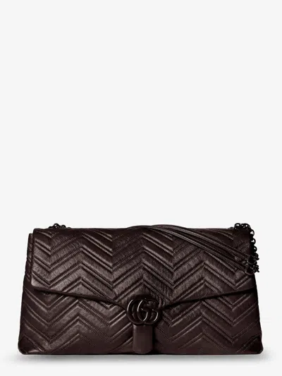 Gucci Women Gg Marmont Quilted Leather Bag In Burgundy