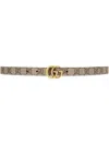 Gucci Women Gg Marmont Reversible Belt In Neutral