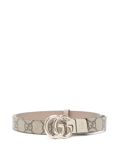 Gucci Women Gg Marmont Reversible Belt In Neutrals