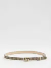 Gucci Women Reversible Gg Marmont Thin Belt In Neutral