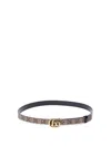 Gucci Women `gg Marmont` Reversible Thin Belt