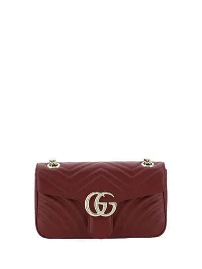 Gucci Women Gg Marmont Shoulder Bag In Burgundy