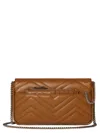 Gucci Women Gg Marmont Small Shoulder Bag In Brown