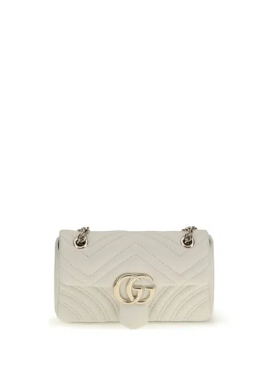 Gucci Women Gg Marmont Small Shoulder Bag In White