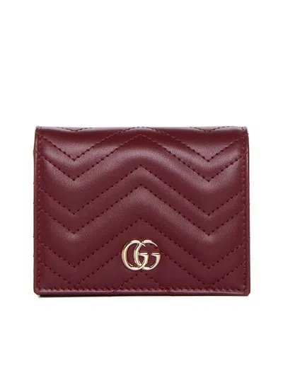 Gucci Women Gg Marmont Small Wallet In Burgundy