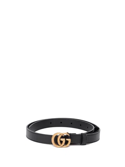 Gucci Women `gg Marmont` Thin Belt