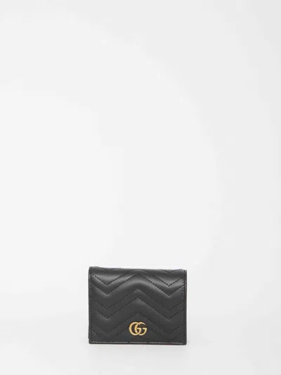 Gucci Women Gg Marmont Wallet In Black