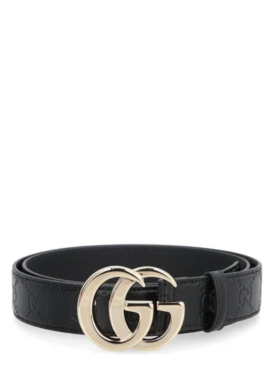 GUCCI WOMEN'S GG MILANO LEATHER BELT