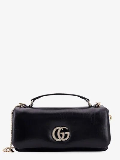 Gucci Women Gg Milano Leather Handbag With Frontal Gg Logo