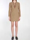 Gucci Women Gg Mini Dress With Horsebit