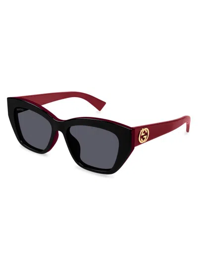 Gucci Grey Cat Eye Ladies Sunglasses Gg1844sa 004 55 In Red
