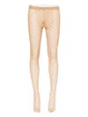 Gucci Women Gg Nylon Tights In Neutral
