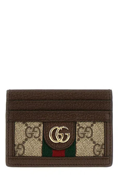 Gucci Women 'gg Ophidia' Cardholder In Brown
