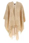 Gucci 'gg' Reversible Cape In Neutral