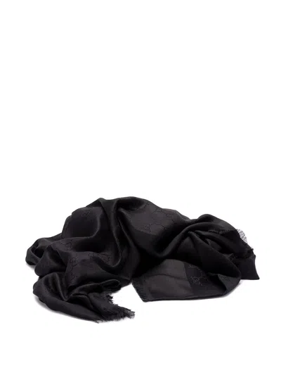 Gucci Women `gg` Silk Cotton `jacquard` Shawl