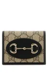 Gucci Women Gg Supreme Fabric And Leather Horsebit 1955 Wallet In Multi
