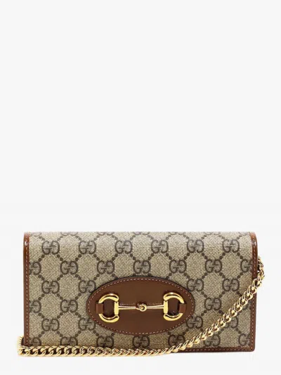 Gucci Women Gg Supreme Fabric And Leather Shoulder Bag In Multi