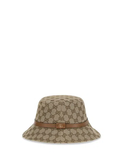 GUCCI GUCCI WOMEN GG SUPREME FABRIC BUCKET HAT