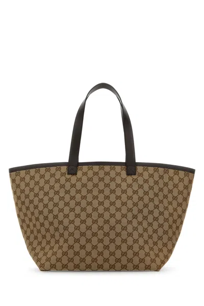 Gucci Women Gg Supreme Fabric Medium  Totissima Shopping Bag