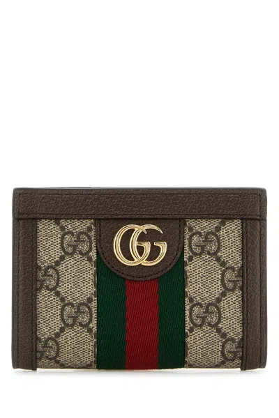 Gucci Women Gg Supreme Fabric Small Ophidia Wallet
