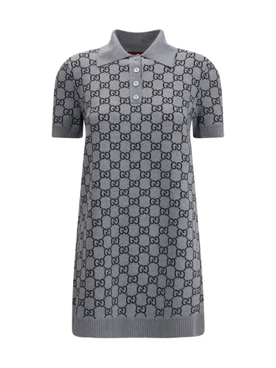 GUCCI GUCCI WOMEN GG SUPREME POLO DRESS