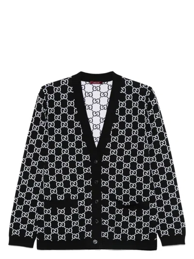 GUCCI WOMEN'S GG SUPREME WOOL CARDIGAN