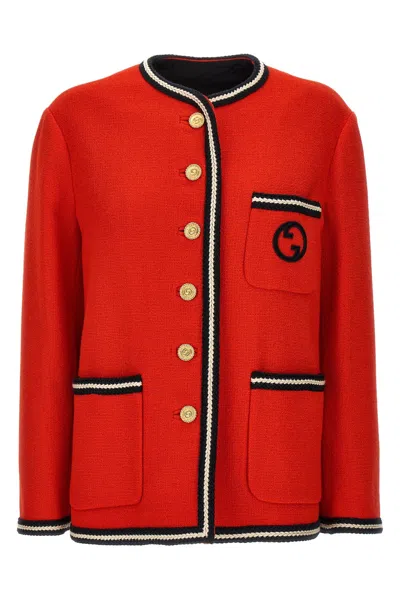 GUCCI GUCCI WOMEN 'GG TONDO' TWEED JACKET