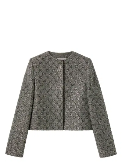 GUCCI WOMEN'S GG TWEED JACKET