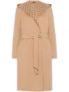 Gucci Reversible Wool Silk Blend Coat Gg