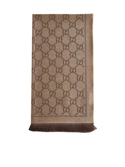 GUCCI GUCCI WOMEN GG WOOL SCARF
