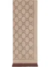 Gucci Gg Wool Scarf In Multicolor