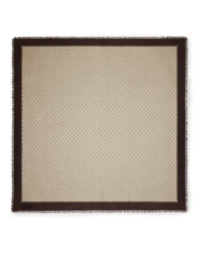 Gucci Women Gg Wool Shawl In Brown