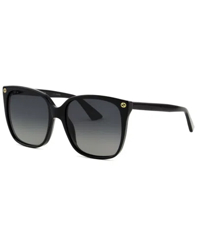 Gucci Oversize Gradient Square Sunglasses In Black