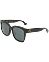 Gucci Women's Gg0035san 56mm Sunglasses In Black