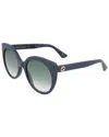 Gucci 55mm Cat Eye Sunglasses In Blue