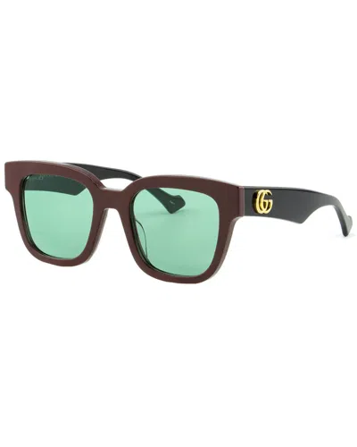 Gucci Women's Gg0998s 52mm Sunglasses In Burgundy