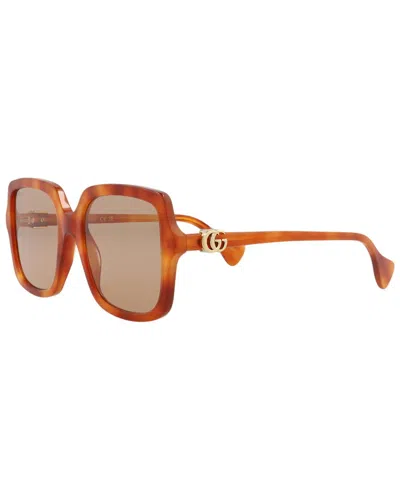 Gucci Women's Gg1070s 54mm Sunglasses In Brown