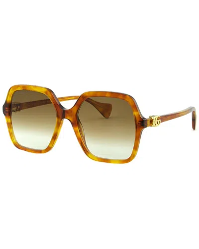 Gucci Women's Gg1072s 56mm Sunglasses In Brown