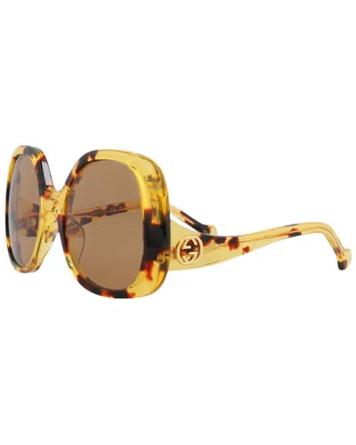 Gucci Women's Gg1235s 55mm Sunglasses In Brown