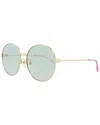 Gucci Women's Gg1281sk 60mm Sunglasses In Gold