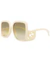 Gucci Interlocking-g Oversize-frame Sunglasses In Neutral