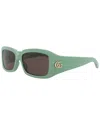 Gucci Sea Green Acetate Sunglasses In Green