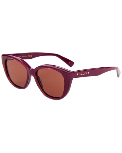 Gucci Women's Core 54mm Sunglasses In Burgundy