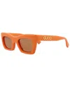 Gucci Sunglasses Gg1773s 004 Rectangular Bold Frame In Yellow