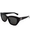 Gucci Grey Cat Eye Ladies Sunglasses Gg1844sa 001 55 In Black