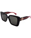 Gucci Rectangular Sunglasses In Black