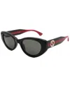 Gucci Polarized Grey Gradient Cat Eye Ladies Sunglasses Gg1862s 005 52
