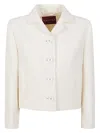 Gucci Wool And Silk Crepe Blazer With Notched Collar