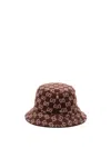 Gucci `giselle Bob Gg` Hat In Brown