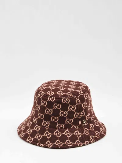 Gucci Women Giselle Bucket Hat In Brown